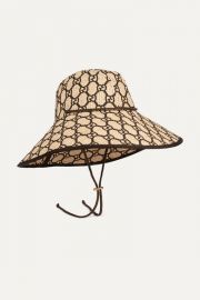 Gucci - Embroidered raffia hat at Net A Porter