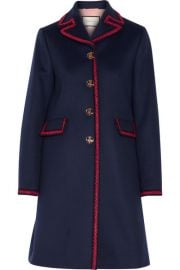 Gucci   Embroidered wool coat at Net A Porter