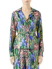 Gucci - Feline Garden Silk Twill Blouse at Saks Fifth Avenue