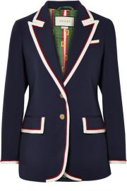 Gucci   Grosgrain-trimmed cady blazer at Net A Porter