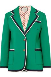 Gucci - Grosgrain-trimmed cady blazer at Net A Porter