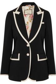 Gucci   Grosgrain-trimmed cady blazer at Net A Porter