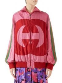 Gucci - Long-Sleeve Oversize GG Zip-Up Jacket at Saks Fifth Avenue