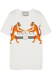 Gucci - Oversized printed stretch-cotton jersey T-shirt at Net A Porter