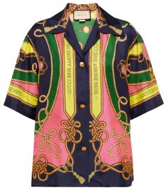 Gucci - Printed silk twill shirt at Mytheresa