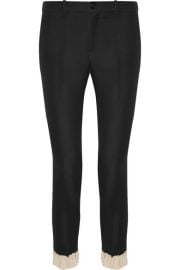 Gucci   Ruffle-trimmed silk and wool-blend skinny pants at Net A Porter