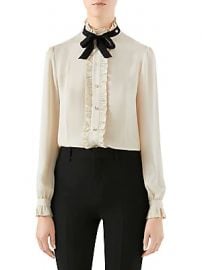 Gucci - Silk Ruffle Tie Blouse at Saks Fifth Avenue