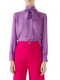 Gucci - Silk Satin Blouse at Saks Fifth Avenue