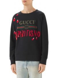 Gucci - Spiritismo Logo Cotton Knit Sweater at Saks Fifth Avenue