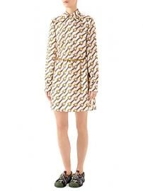 Gucci - Stirrup Rain Printed Silk Twill Shirtdress at Saks Fifth Avenue