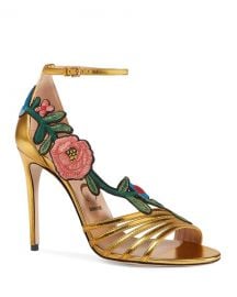 Gucci 105mm Ophelia Embroidered Sandal at Neiman Marcus