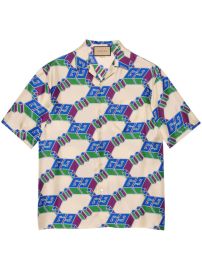 Gucci 3D GG-print Silk Shirt - Farfetch at Farfetch