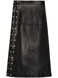 Gucci A-line Leather Skirt - at Farfetch