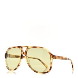 Gucci Aviator Sunglasses GG1042S Havana Gold Green 1905719 FASHIONPHILE at Fashionphile