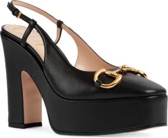 Gucci Baby Horsebit Slingback Platform Pump at Nordstrom