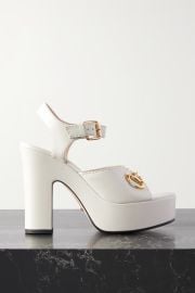 Gucci Baby horsebit detailed leather platform sandals at Net a Porter