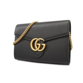 Gucci Bags Guccimarmontgg Chain Shoulder Bag Black Poshmark at Poshmark