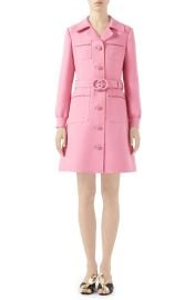 Gucci Belted Cady Crepe Dress Coat at Nordstrom