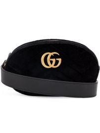 Gucci Black Marmont Velvet Belt Bag at Farfetch