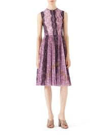 Gucci Bonded Lace Georgette Dress at Bergdorf Goodman