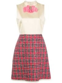 Gucci Bow Tweed Skirt Dress - Farfetch at Farfetch