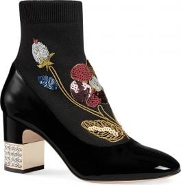 Gucci Candy Floral Embroidered Bootie  Women    Nordstrom at Nordstrom