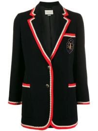 Gucci Contrast Trim Blazer Jacket - Farfetch at Farfetch