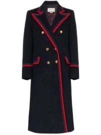 Gucci Contrast Trim double-breasted Military Coat - Farfetch at Farfetch