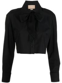 Gucci Cotton Poplin Shirt Black at Farfetch