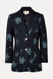 Gucci Cotton and wool-blend jacquard blazer at Net a Porter