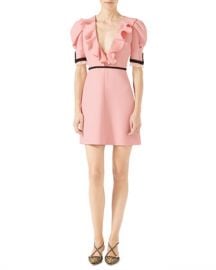 Gucci Crepe Silk Wool Dress  Light Pink at Neiman Marcus