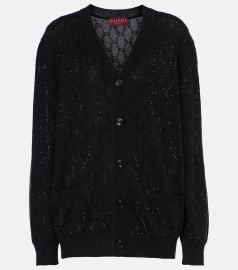 Gucci Crystal embellished wool cardigan at Mytheresa