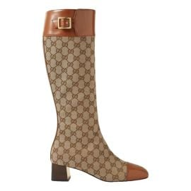 Gucci Ellis GG Supreme Cap Toe Tall Boots at Vestiaire Collective