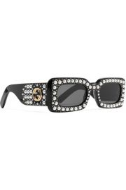 Gucci Embellished square-frame acetate sunglasses at Net A Porter