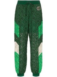 Gucci Embroidered Lace Track Pants Aw19  com at Farfetch