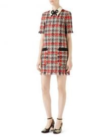 Gucci Embroidered Multicolor Tweed Dress   Neiman Marcus at Neiman Marcus