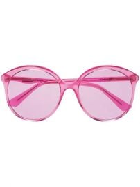 Gucci Eyewear Fuchsia Pink Specialized Fit Round Frame Sunglasses - Farfetch at Farfetch