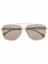 Gucci Eyewear Transparent pilot-frame Sunglasses - at Farfetch