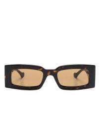 Gucci Eyewear logo-plaque rectangle-frame Sunglasses Black at Farfetch