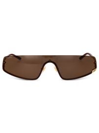 Gucci Eyewear shield-frame Sunglasses Brown BH at Farfetch