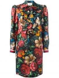 Gucci Floral Ruffled Dress at Farfetch