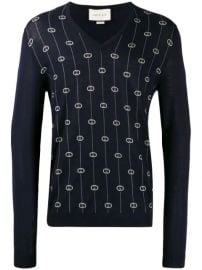 Gucci G Stripe V-neck Jumper - Farfetch at Farfetch