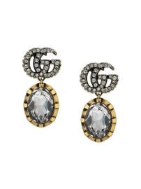 Gucci GG Crystal Drop Earrings - at Farfetch