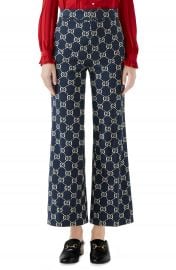 Gucci GG Embroidered Jersey Crop Pants   Nordstrom at Nordstrom