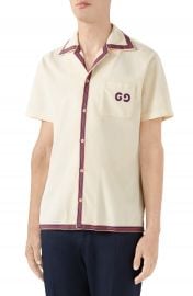 Gucci GG Embroidery Bowling Shirt   Nordstrom at Nordstrom