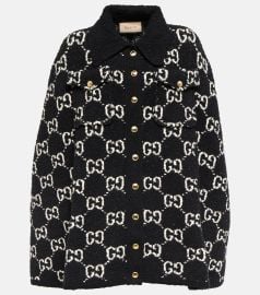 Gucci GG Jacquard Cotton blend Cape at Mytheresa