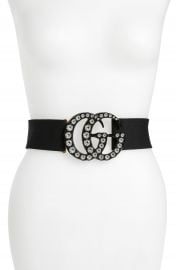 Gucci GG Marmont Crystal Buckle Stretch Belt   Nordstrom at Nordstrom