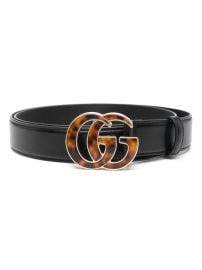 Gucci GG Marmont Leather Belt Black at Farfetch