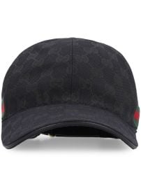 Gucci GG Supreme Web Baseball Cap Black at Farfetch