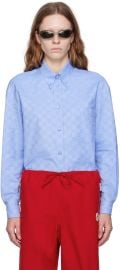 Gucci GG Supreme cotton Oxford jacquard shirt at ssense